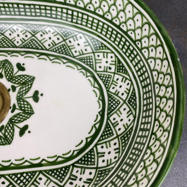 Custom made Oval handcrafted ceramic bathroom vessel Sink - Ivy