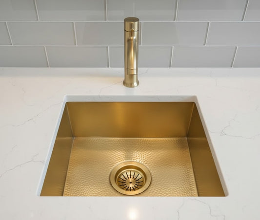 Rose Custom Made Brushed Brass Kitchen Sinks